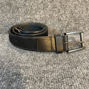 Swiss Army Gear Mens Size 33 Black Leather Nylon Buckle Belt